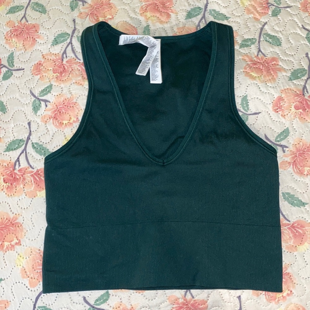 Athleta Aurora Ribbed Crop Tank